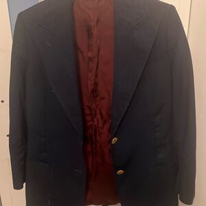 Gucci Uniform Blazer Navy Blazer with Burgundy Lining